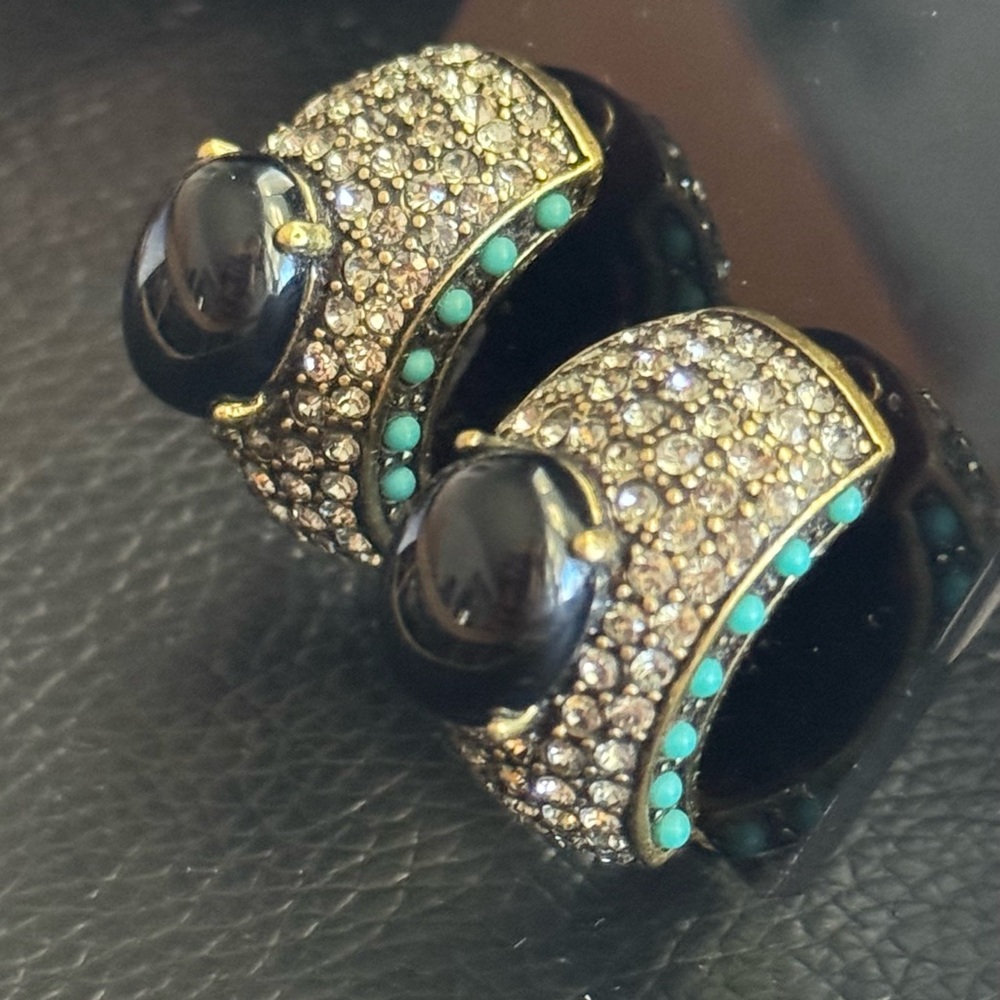 Heidi Daus Captivating Cabochon Clip On Earrings